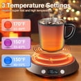thumbnail image 2 of Coffee Mug Warmer Timing Cup Heater Hot Tea Maker Heating Pad Warmer Coaster LED Lights Beverage Tea Milk Warmer 50W ,Fast Heating, 2 of 7