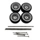 thumbnail image 5 of 6x4 Piezas Ruedas Y Neumáticos De Coche RC Accesorios De Coche De Aleación RC Para Escala 1/64 DIY Argent Style C, 5 of 8