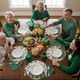 thumbnail image 5 of Round Woven Placemats 1 pc, St. Patrick's Day Washable & Heat Resistan-t Plastic Wipeable Placemats for Round Table Green Shamrocks Rainbows Kitchen Dining Table Decor, 13in, Retro, 5 of 9