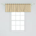 thumbnail image 2 of Ambesonne Mosaic Window Valance, Mediterranean Floral Forms, 54" X 18", White Apricot Black, 2 of 3