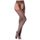thumbnail image 5 of Mallas elásticas sexis de Color sólido para mujer, medias de red caladas transparentes, lencería recortada, medias sin entrepierna, 5 of 5