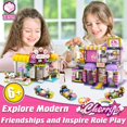 thumbnail image 5 of Exercise N Play Friends Coffee Coffee House & Hair Salon Building Blocks Kit, Gifts for Boys Girls Ages 6 7 8 9 10 11 12 (1059 Pieces), 5 of 7