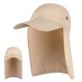 thumbnail image 1 of Men UPF 50+ Sun Protection Cap Wide Brim Fishing Sun Cap Hat with Neck Flap, 1 of 7
