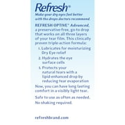 Refresh Optive Advanced PF Lubricant Eye Drops Preservative-Free Artificial Tears, 0.4 ml, 30 Count