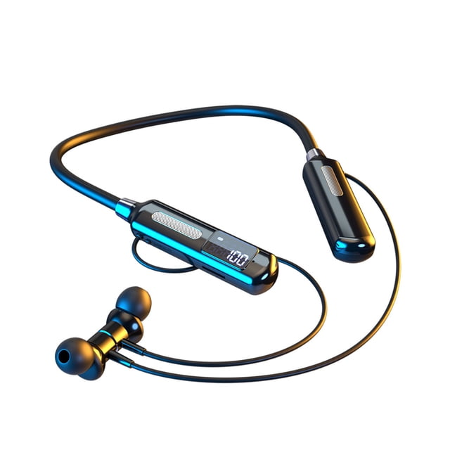 yingyy Earphone Wireless Bluetooth-compatible Stereo Neck Hanging Smart Step Counter Sports Running Headset Birthday Gift Type 2 1Set