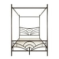 thumbnail image 6 of Home Design Denver King Metal Canopy Bed Frame with Arched Headboard and Central Support Leg, Brown, Easy Assembly, 6 of 10