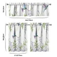 thumbnail image 6 of Purple Flower Bird Kitchen Curtain Valance 3 Piece Set Short Curtain Sink Window Decor 36 Inch Small Window Treatment Tier 27.5x36 Length, 6 of 6