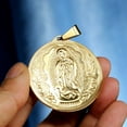 thumbnail image 2 of Mens Necklaces Virgin Mary Maria Miraculous Medal 14K Yellow Gold Fashion Religion Jewelry, 2 of 8