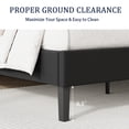 thumbnail image 5 of 4 Ever Winner Queen Size Upholstered Platform Bed Frame with Headboard, Black, 5 of 7