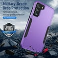 thumbnail image 6 of for Galaxy S21 FE 5G Case,Samsung S21 FE Case,with Screen Protector [Military Grade Drop Tested] Heavy-Duty Tough Rugged Shockproof Protective Case for Samsung Galaxy S21 FE 5G, Purple, 6 of 11