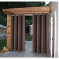 thumbnail image 1 of Cross Land Rideau Imperméable d'Extérieur pour patio,Jardin,Balcon, Antirouille à Oeillets - Rideau/drape à Oeillets Isolé Thermiquement Intérieur Extérieur,L54"TG108 Pouces,Mocha,1 Panneau, 1 of 6