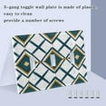 thumbnail image 3 of Yayeee Toggle Light Switch Wall Plate 2-Gang 4.56"x4.48" Decorative Outlet Cover, Gold Geometric Pattern, 3 of 7