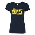 thumbnail image 2 of The Best Wifey in the Universe | Womens Mother's Day Slim Fit Junior Tee, Navy, Small, 2 of 4