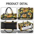 thumbnail image 4 of Large Capacity Tote Bag,Black Sunflower White Flower Pattern Handbag Fashion Luxury Tote Bag,15.7"x13"x 5.1" Inches,Laptop Compatible, 4 of 6