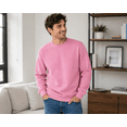 thumbnail image 6 of Hangout Unisex Plain Crewneck Sweatshirt for Men and Women Colour Pink Size 2XL, 6 of 6