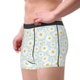 thumbnail image 3 of Qekee Daisies Flowers for Men's Underwear Boxer Briefs Pack, Polyester ComfortSoft Boxer Brief for Men, Moisture-Wicking Breathable, 3 of 5