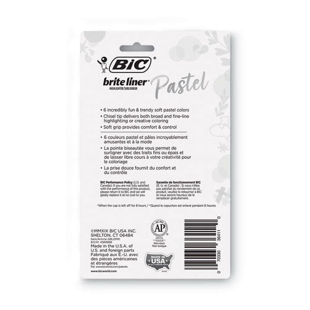 Brite Liner Grip Pocket Highlighter, Assorted Ink Colors, Chisel Tip, Assorted Barrel Colors, 6/pack | Bundle of 5 Packs