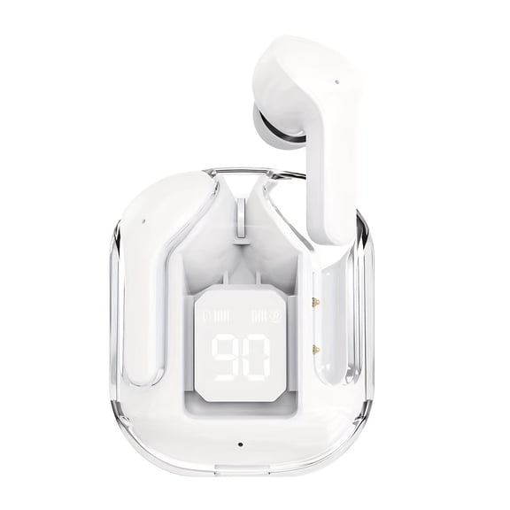 TWS True Wireless Earbuds, In-Ear Sports Wireless Earphones, Transparent Body, Ultra-Compact Size, Lightweight and Portable, Sports In-Ear Earbuds with Deep Bass