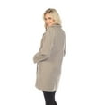 thumbnail image 4 of Simply Couture Women's Notched Lapel Long Sleeve Buttoned Classic Winter Long Coat, 4 of 6