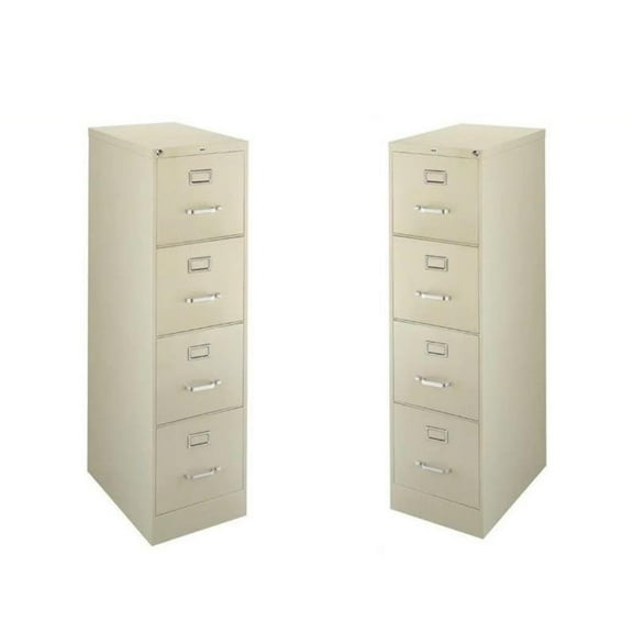 Value Pack (Set of 2) 4 Drawer Letter File Cabinet in Putty