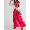 thumbnail image 3 of Caoirhny Women Summer Casual Long Dress Flower Embroidery Tie-Up Halter Neck Sleeveless Dress Fashion Backless A-line Dress, 3 of 7