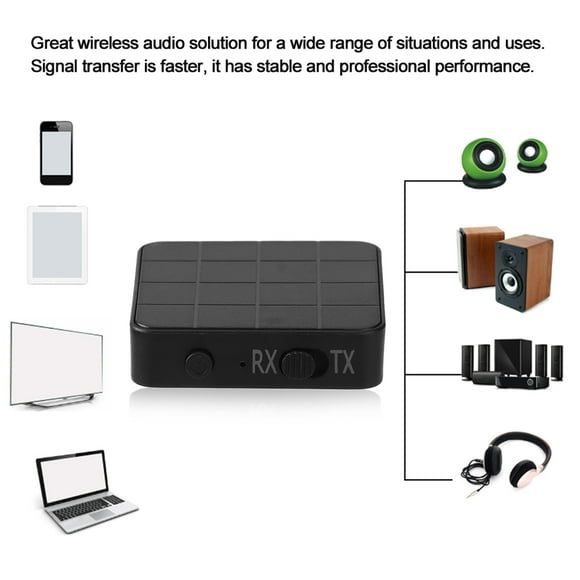 Adaptador de audio portátil, receptor de audio Bluetooth 5.0 2 en 1, transmisor de audio, diseño a prueba de futuro