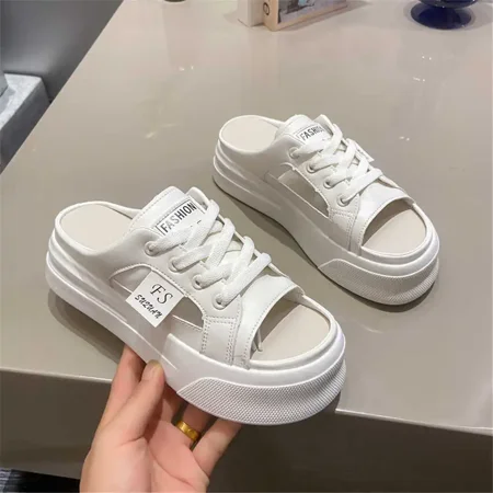 With Ties Playform Women s Gold Sandals Women s Slippers 2024 Shoes Barefoot Sneakers Sports High End Order