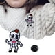 thumbnail image 2 of Broches de la serie Halloween. Insignia con cabeza de calabaza de dibujos animados, esqueleto y broche., 2 of 2