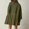thumbnail image 4 of gakvbuo Fashion Women's Casual Over Sized Sweatshirt Long Sleeve Dress Round-Neck Ladies Patchwork Mini Dresses, 4 of 8