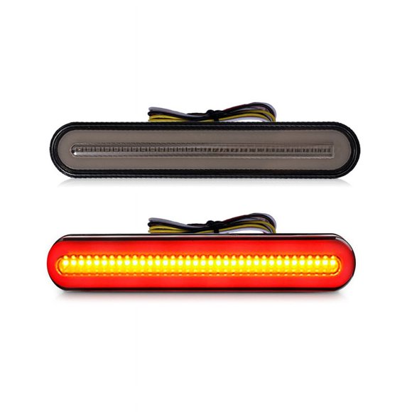 Modificación de remolque con tarjeta de carga pesada, luz guía de 100 LED, luz trasera de dirección de agua corriente de freno de dos colores