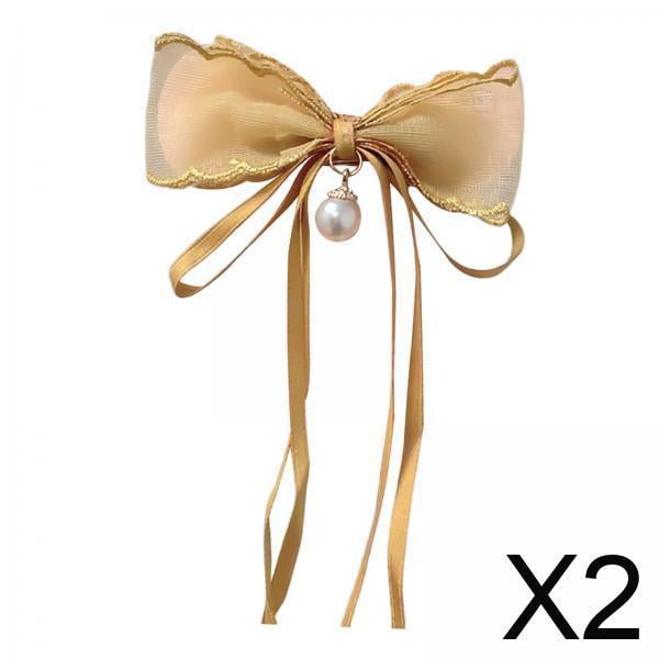 Lazos para el cabello Horquilla,Pinzas para el pelo con lazo y bonita banda para el pelo con borla larga,Lazos para el cabello Horquillas para niñas y mujeres Pasadores con lazo,Horquilla de