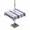 Purple, variant on Outdoor Tablecloth with Umbrella Hole, Purple Grey Striped Spillproof Waterproof Outdoor Table Cover, Minimalist Farmhouse Stripe Patio Tablecloths for Party/Garden/Picnic, Square 60"x60"