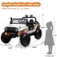 thumbnail image 2 of 24V Kids Ride on Truck, 2 Seater Electric Ride on Car with Remote Control 4 X 45W Powerful Engine, 4WD/2WD Switchable Ride on Toy with Headlight, 2 of 7