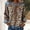 Brown, variant on Women's Fashion Hoodies Thick Warm Leopard Print Long Sleeve Crew Neck Loose Pullover Sweatshirt Womens Sweatshirts Brown L