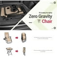 thumbnail image 4 of Lacoo Zero Gravity Chair Set with Table and Cup Holders Adjustable Lounge Chair for Poolside, Yard and Patio,Beige, 4 of 9
