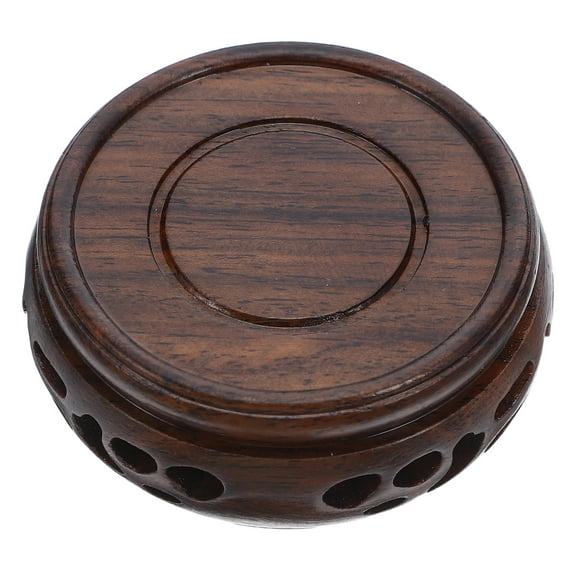 OUNONA Small Wood Riser Stand for Display Wooden Pedestal for Vases Teapots Fish Bowls 4 Inch