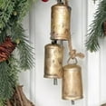 thumbnail image 2 of Fiudx Christmas decorations,Set Of 3 Christmas Bell Brass Cow Shabby Style Rustic Metal Hanging Giant Cow Bells Decor,Christmas Decor Clearance, 2 of 7