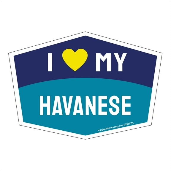 I Love My Havanese Hexagon Shaped Magnet