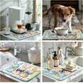 thumbnail image 7 of Easter Drying Mat for Kitchen Counter - 16x18 In, Multi-color (Buffalo Plaid), Microfiber & Composite Sponge, Cute Bunny Pattern, Absorbent Dish Drainer Mat, 7 of 7