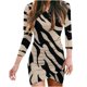 thumbnail image 1 of Mini vestido de noche sexy sólido de manga larga de verano con cuello redondo a la moda para mujer Pompotops hdfakjf3590, 1 of 5