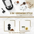 thumbnail image 4 of CHULUX Classic Coffee Maker One Cup, Single Serve Travel Pod Coffee Machine for K Cup & Ground Coffee, New, 4 of 8
