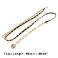 thumbnail image 3 of Unique Bargains 1 Pc Waist Chain Fashion Adjustable Waist Cord for Women Black Gold Tone, 3 of 6