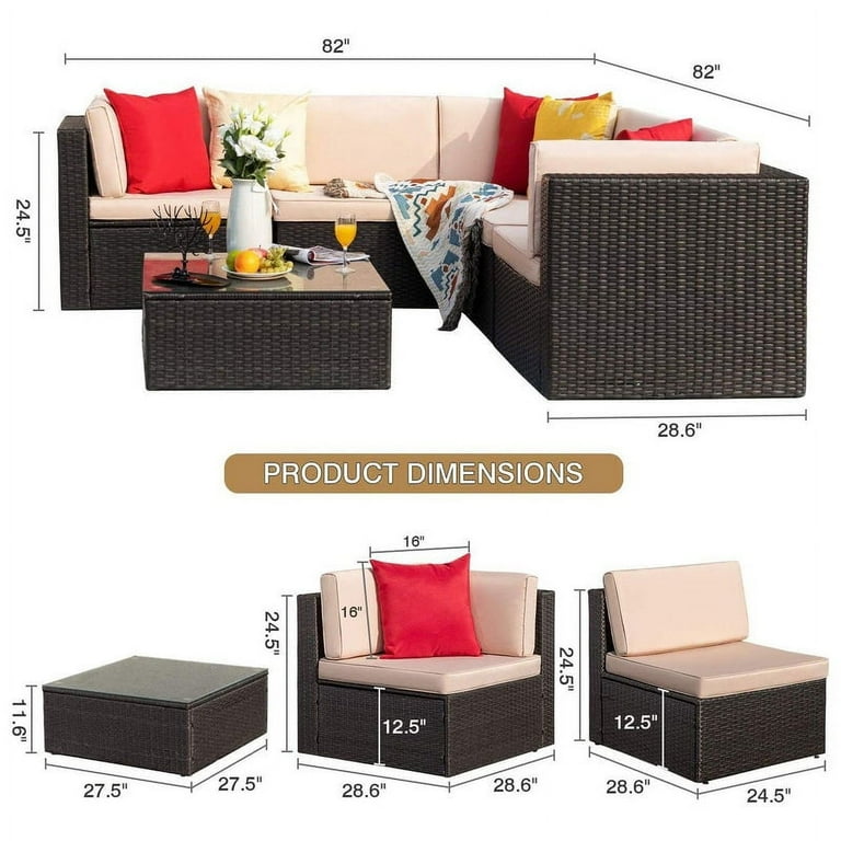 Homall 6 sale piece patio set