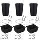 thumbnail image 1 of 6 juegos de contenedores de tablero perforado, vasos de tablero perforado con ganchos, surtido de ganchos de tablero perforado, ganchos para vasos de tablero perforado Ho negro, negro, 1 of 4