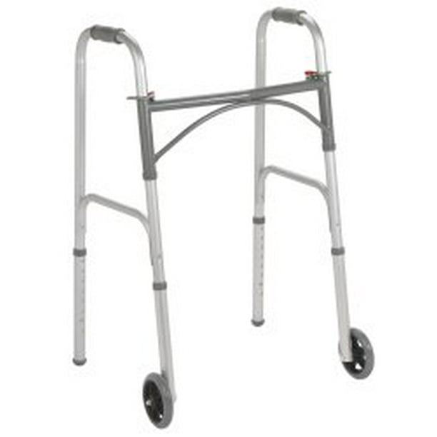 drive Folding Walker Adjustable Height Steel Frame 350 lbs. Weight