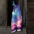 thumbnail image 5 of Iaqnaocc Jumpsuits For Women Plus Size Boho Starry Sky Sleeveless Wide Leg Jumpers Casual Adjustable Strap Overalls Jumpsuits Baggy Holiday Overalls Pink 4XL, 5 of 5