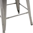 thumbnail image 7 of BELLEZE Set of 4, 30Inch Seat Height Metal Dining Chairs Bar Stool With Low Backrest, Counter Height Stool, Gunmetal, 7 of 7