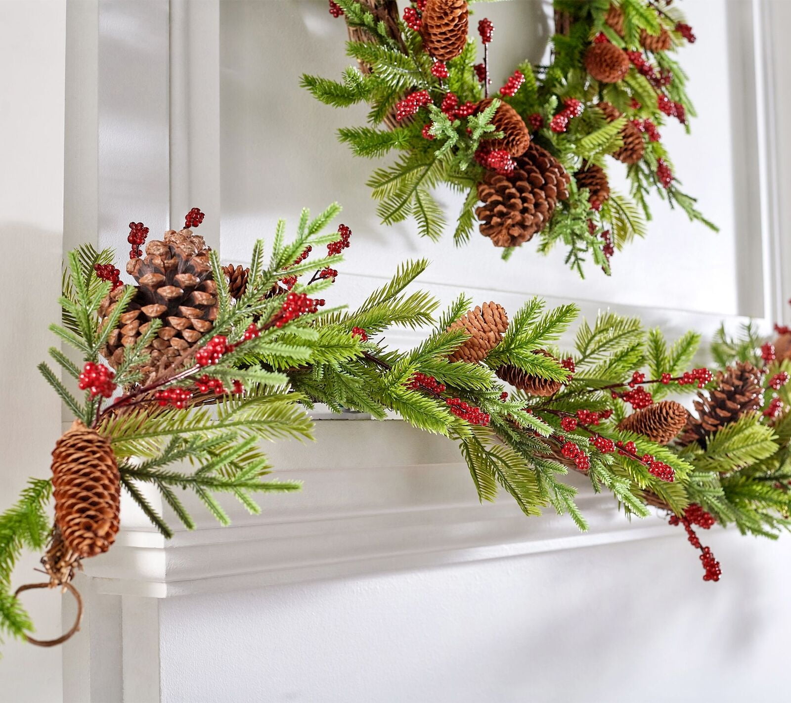 Pinecone Twig Garland (Set Of 2) 45L Pvc