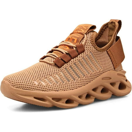 

Boys Casual Running Shoes Breathable Mesh Lightweight Lace Up Athletic Sneakers