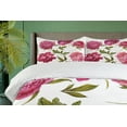 thumbnail image 4 of Ambesonne Floral Duvet Cover Set, Spring Buds Vivid Tones, 2-Calking, Olive Green Magenta, 4 of 7